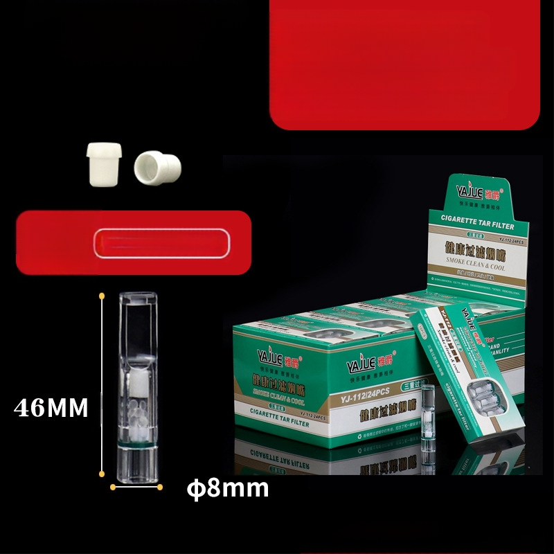 Jauna Arjue YJ-112 cirkulējošā filtra vienreizējās lietošanas filtra pērlīšu kokvilnas filtra tiešā piegāde no rūpnīcas. Trīskāršais filtra veselības cigarešu turētājs.