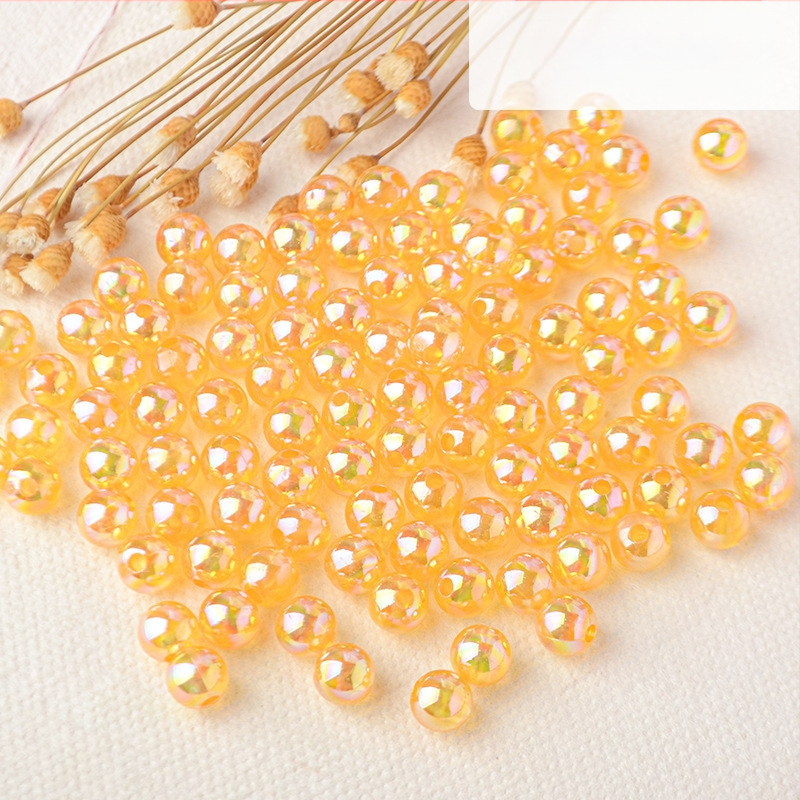Perforuoti skaidrūs AB spalvos perlų karoliukai, padengti spalvų magija, spalvoti plastikiniai rankų darbo papuošalų aksesuarai, karoliukai sandėlyje