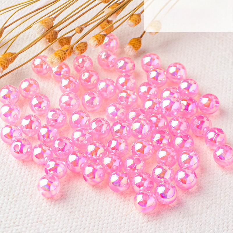 Perforuoti skaidrūs AB spalvos perlų karoliukai, padengti spalvų magija, spalvoti plastikiniai rankų darbo papuošalų aksesuarai, karoliukai sandėlyje