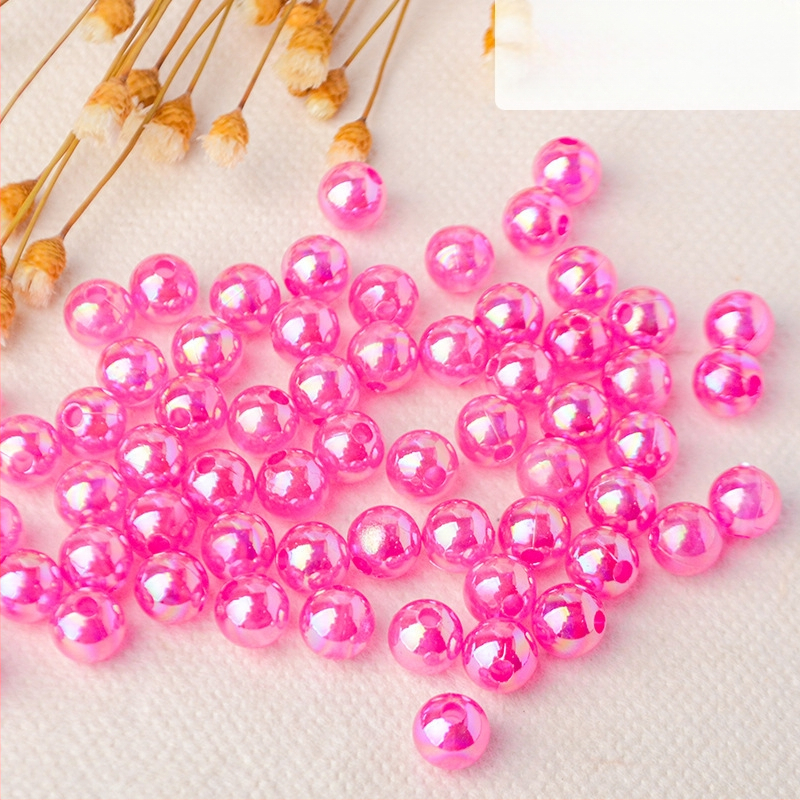 Perforuoti skaidrūs AB spalvos perlų karoliukai, padengti spalvų magija, spalvoti plastikiniai rankų darbo papuošalų aksesuarai, karoliukai sandėlyje