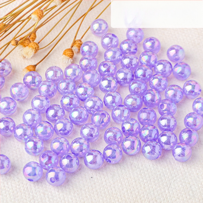 Perforuoti skaidrūs AB spalvos perlų karoliukai, padengti spalvų magija, spalvoti plastikiniai rankų darbo papuošalų aksesuarai, karoliukai sandėlyje