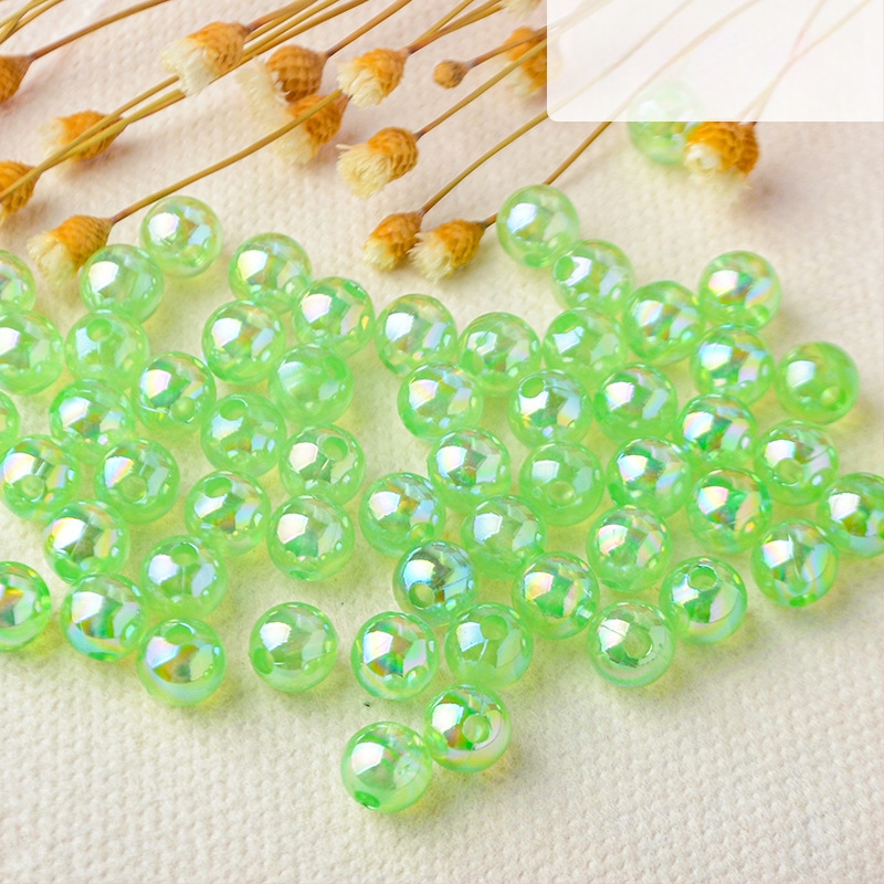 Perforuoti skaidrūs AB spalvos perlų karoliukai, padengti spalvų magija, spalvoti plastikiniai rankų darbo papuošalų aksesuarai, karoliukai sandėlyje