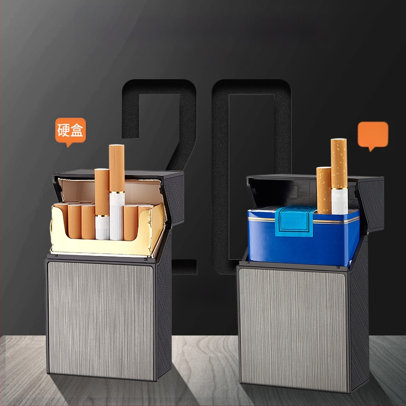 Pehme ja kõva universaalne 20-pakendis laadimissigaretiümbris integreeritud terve pakett USB-laadimisega sigaretisüütaja peen hulgimüük