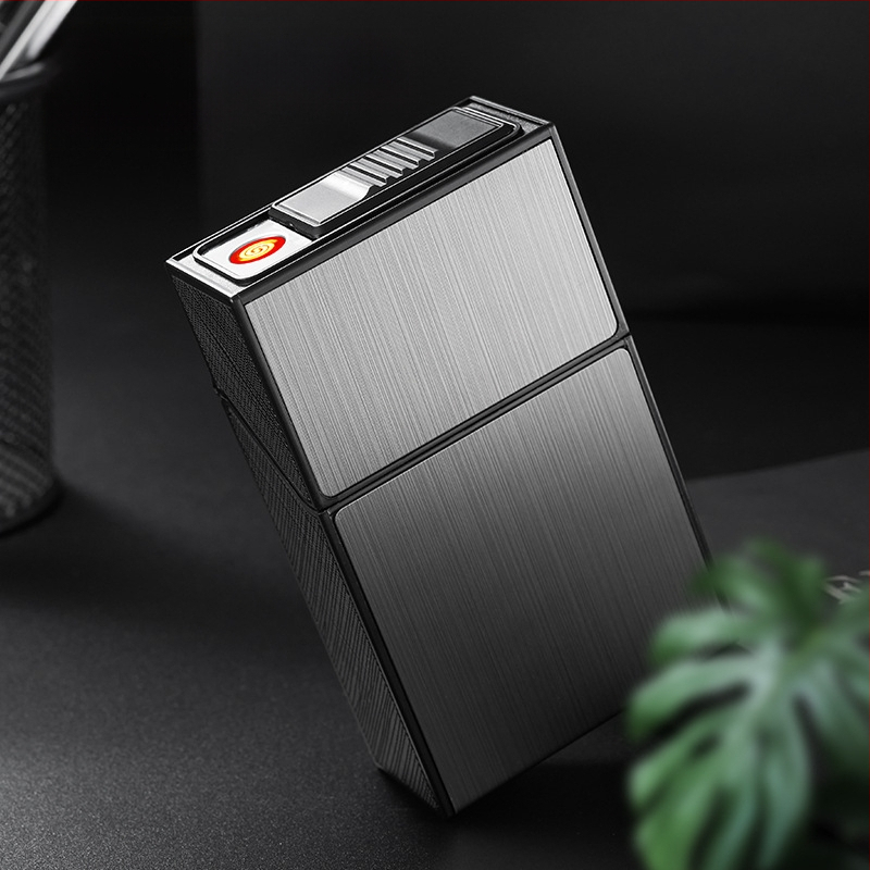 Pehme ja kõva universaalne 20-pakendis laadimissigaretiümbris integreeritud terve pakett USB-laadimisega sigaretisüütaja peen hulgimüük