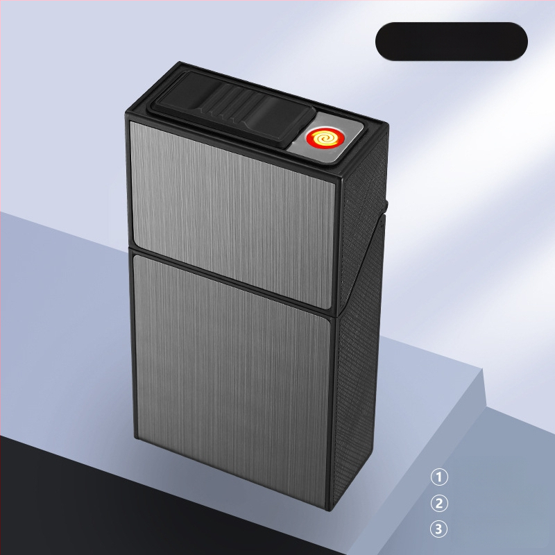 Pehme ja kõva universaalne 20-pakendis laadimissigaretiümbris integreeritud terve pakett USB-laadimisega sigaretisüütaja peen hulgimüük