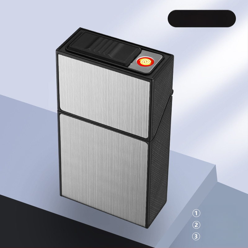 Pehme ja kõva universaalne 20-pakendis laadimissigaretiümbris integreeritud terve pakett USB-laadimisega sigaretisüütaja peen hulgimüük