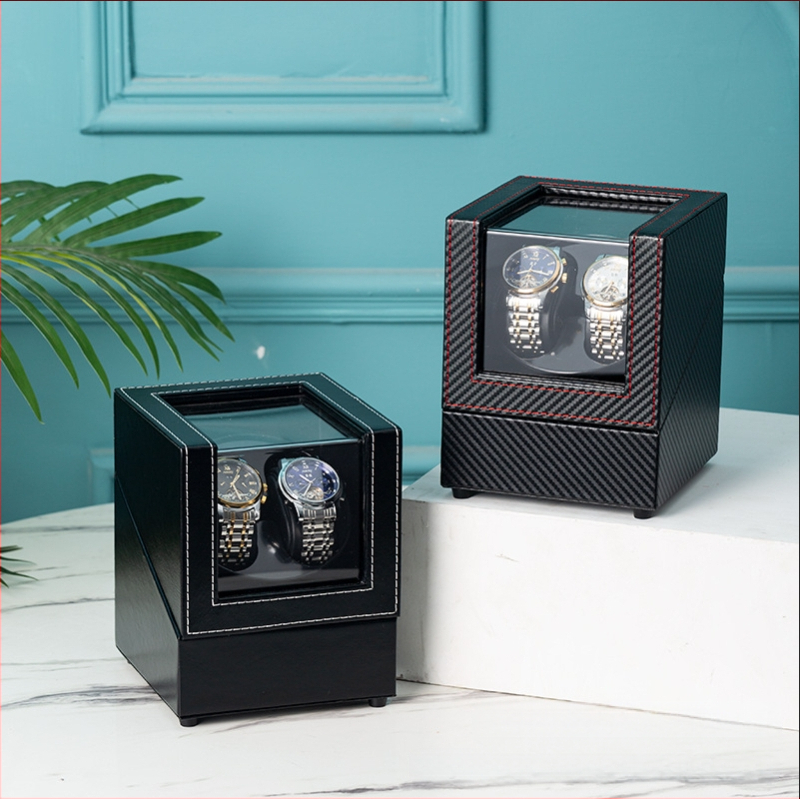 Kellaraputus 2-bitine PU-kellaraputus kahepeaga süsinikkiust kellaraputus mehaaniline kell automaatne kellakarbi koht