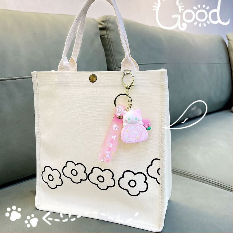 Naujas katės pyrago ritinėlio animacinio filmuko raktų pakabukas miela lėlė automobilio raktų pakabukas maišelis pakabukas maža dovana didmeninė prekyba