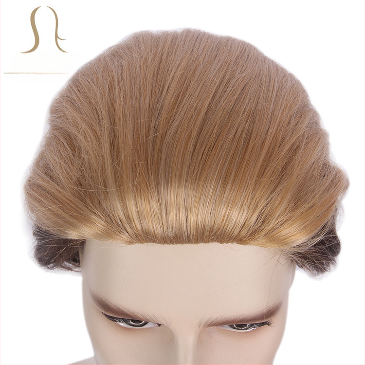 Guangzhou tehase otsemüük Amazoni pühadeparukas meeste simuleeritud õmblusteta õhuke Kani Kareni kuldne parukakomplekt