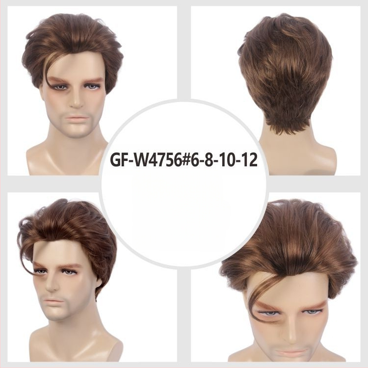 Guangzhou tehase otsemüük Amazoni pühadeparukas meeste simuleeritud õmblusteta õhuke Kani Kareni kuldne parukakomplekt