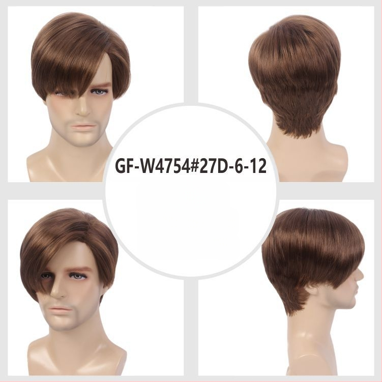 Guangzhou tehase otsemüük Amazoni pühadeparukas meeste simuleeritud õmblusteta õhuke Kani Kareni kuldne parukakomplekt