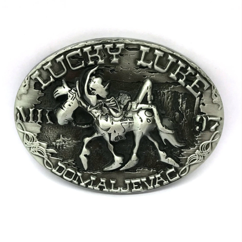 [Yin Su] Western Denim универсален овална буква рицарски колан с катарама през граница доставка от едно парче