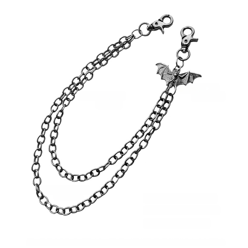 Amazoni enimmüüdud peatänava lahedad tumedad trendikad nahkhiirepüksid, ketiga aksessuaarid, teksad, ketiga vöö, vöökett, meeste hulgimüük