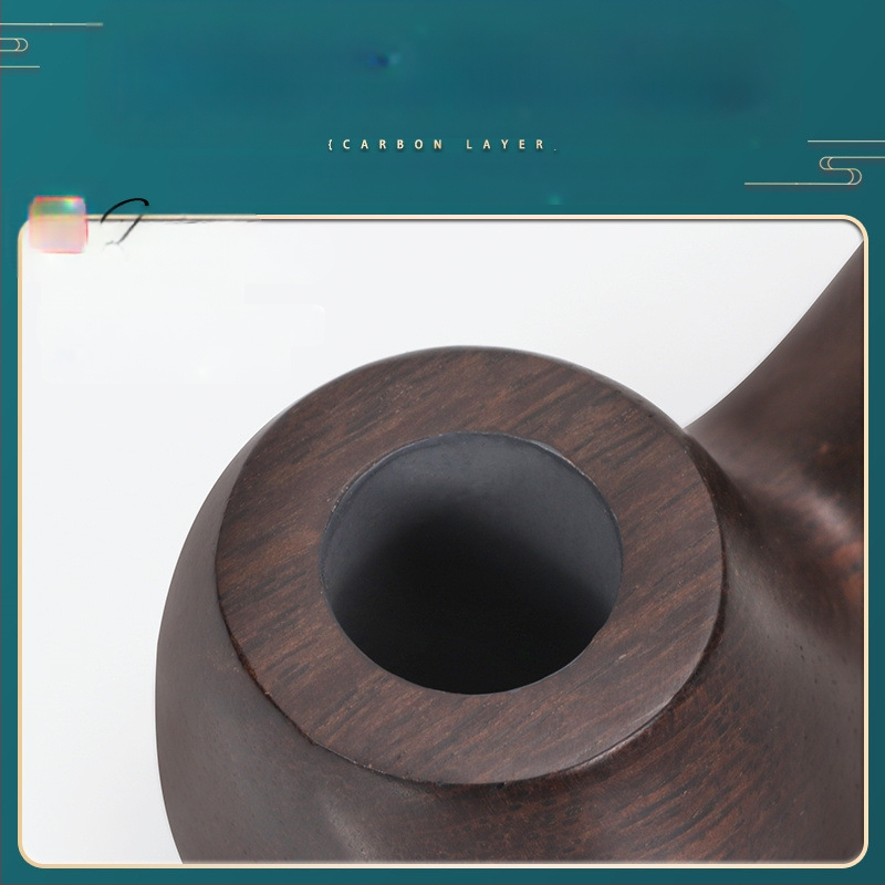 Futengi torutehase enimmüüdud eebenipuust toruvahatamine 9mm suitsufilter klassikaline vanamoodne täispuidust värvimata toru