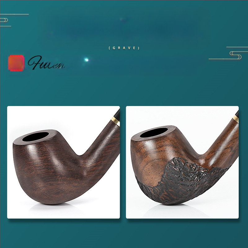 Futengi torutehase enimmüüdud eebenipuust toruvahatamine 9mm suitsufilter klassikaline vanamoodne täispuidust värvimata toru