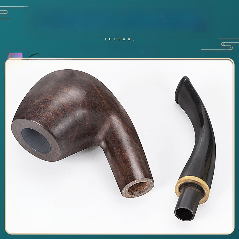 Futengi torutehase enimmüüdud eebenipuust toruvahatamine 9mm suitsufilter klassikaline vanamoodne täispuidust värvimata toru