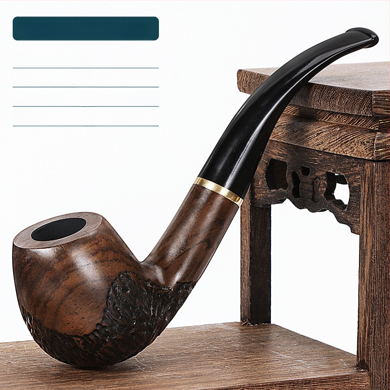 Futengi torutehase enimmüüdud eebenipuust toruvahatamine 9mm suitsufilter klassikaline vanamoodne täispuidust värvimata toru