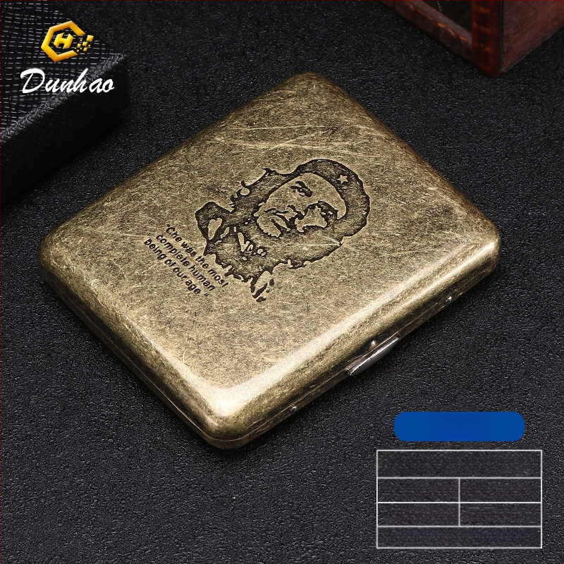 Uus pronksist kondenslillega 20 pakki metallist puhtast vasest sigaretiümbrist, klapiga kinkekarbis, nikerdatud, nikerdatud lillega, rõhukindel, tolmukindel suitsetamiskomplekt