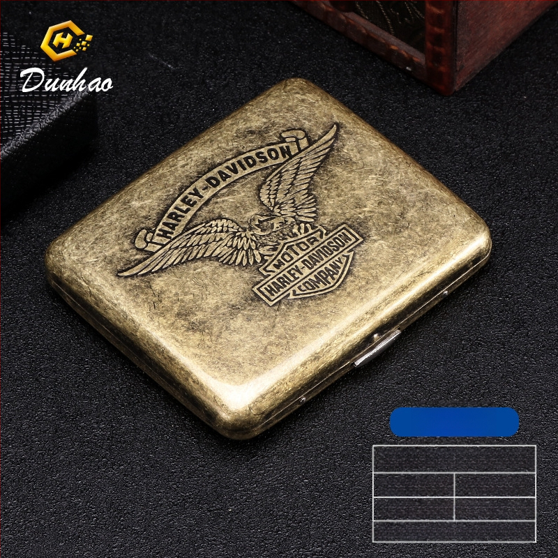 Uus pronksist kondenslillega 20 pakki metallist puhtast vasest sigaretiümbrist, klapiga kinkekarbis, nikerdatud, nikerdatud lillega, rõhukindel, tolmukindel suitsetamiskomplekt