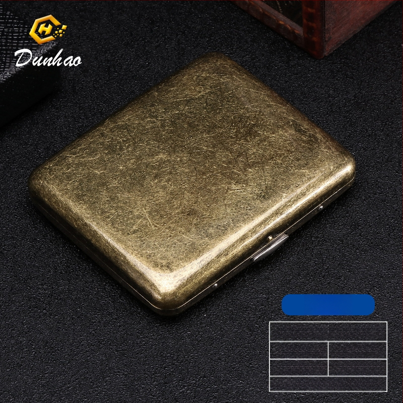 Uus pronksist kondenslillega 20 pakki metallist puhtast vasest sigaretiümbrist, klapiga kinkekarbis, nikerdatud, nikerdatud lillega, rõhukindel, tolmukindel suitsetamiskomplekt