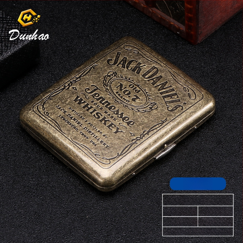 Uus pronksist kondenslillega 20 pakki metallist puhtast vasest sigaretiümbrist, klapiga kinkekarbis, nikerdatud, nikerdatud lillega, rõhukindel, tolmukindel suitsetamiskomplekt