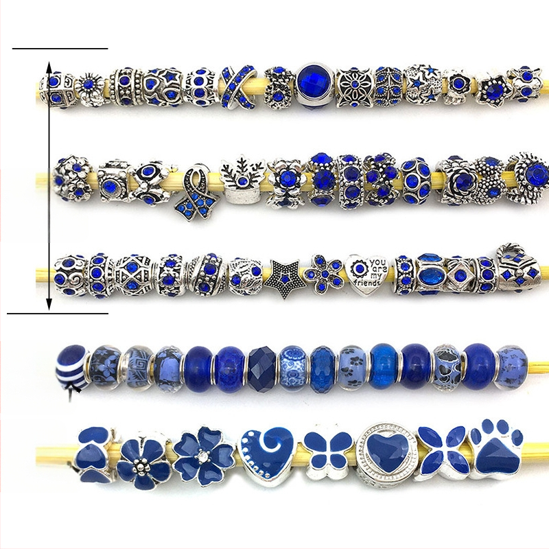 Karšto pardavimo „Panjia“ stiliaus stikliniai karoliukai su didelėmis skylėmis, serijos karoliukais, asmenybės mados, visos rungtynės, „pasidaryk pats“, apyrankės, papuošalų aksesuarai