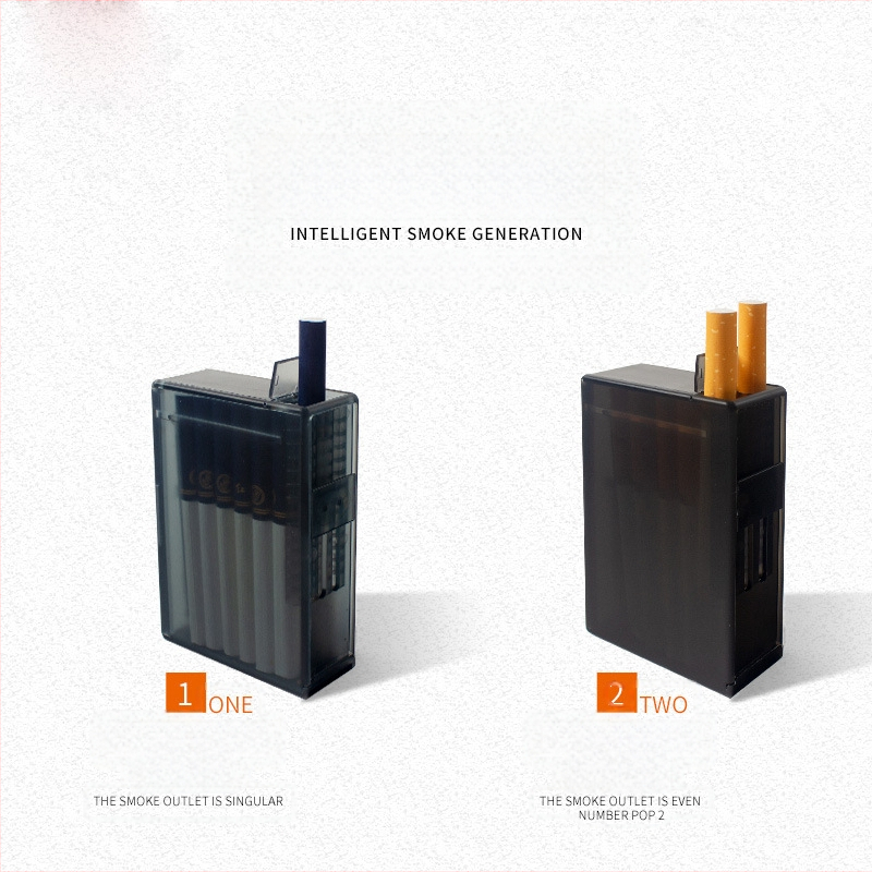 Νέα αυτόματη θήκη τσιγάρων 20 τεμάχια, αυτόματο, αναμμένο, ολόσωμο κουτί καπνού με παγωμένη επιφάνεια ABS, διαφανές, ανθεκτικό στην υγρασία