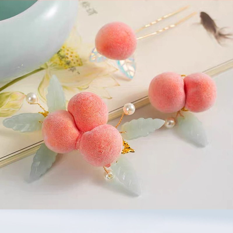 Hanfu galvos apdangalas su kutais ir segtukais Antikvariniai plaukų aksesuarai Su kutais ir segtukais Su kutais ir laipteliais