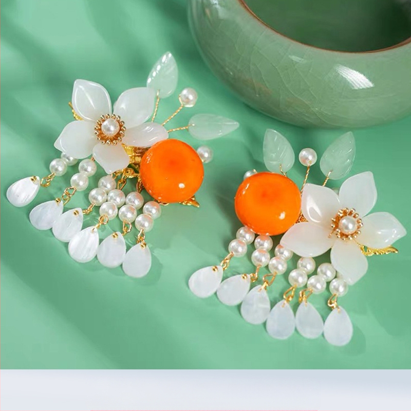 Hanfu galvos apdangalas su kutais ir segtukais Antikvariniai plaukų aksesuarai Su kutais ir segtukais Su kutais ir laipteliais