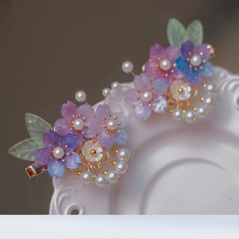 Hanfu galvos apdangalas su kutais ir segtukais Antikvariniai plaukų aksesuarai Su kutais ir segtukais Su kutais ir laipteliais