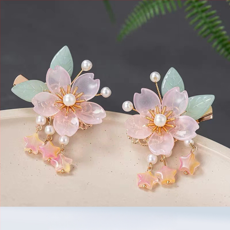 Hanfu galvos apdangalas su kutais ir segtukais Antikvariniai plaukų aksesuarai Su kutais ir segtukais Su kutais ir laipteliais