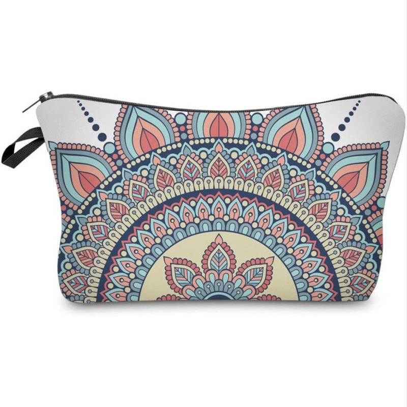 Amazon Hot Selling Σφουγγάρι Επένδυση Τυπωμένη Καλλυντική Τσάντα Καλλυντικών Κοσμημάτων Τσάντα Αποθήκευσης Χειρός Κέρματα Πορτοφόλι