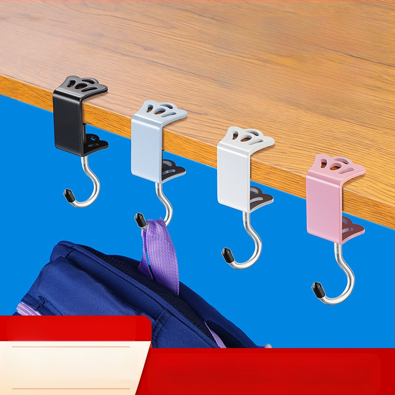 Mokinio mokyklinės kuprinės kabliukas, nuimamas ant stalo, mobiliųjų krepšių pakaba, stalo šoninis krepšių pakabinimo kabliukas, be smūgių, galingas krepšių pakabinimo kabliukas