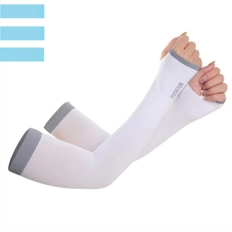 Naujos vasarinės vyriškos ir moteriškos ledo rankovės, skirtos apsaugoti nuo saulės, ledo šilko rankovės, skirtos naudoti lauke, atsparios UV spinduliams, prakaitą sugeriančios, kvėpuojančios, didelės elastinės rankų apsaugos.