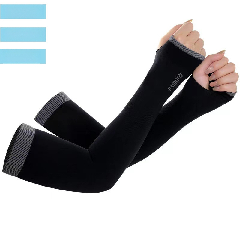 Naujos vasarinės vyriškos ir moteriškos ledo rankovės, skirtos apsaugoti nuo saulės, ledo šilko rankovės, skirtos naudoti lauke, atsparios UV spinduliams, prakaitą sugeriančios, kvėpuojančios, didelės elastinės rankų apsaugos.