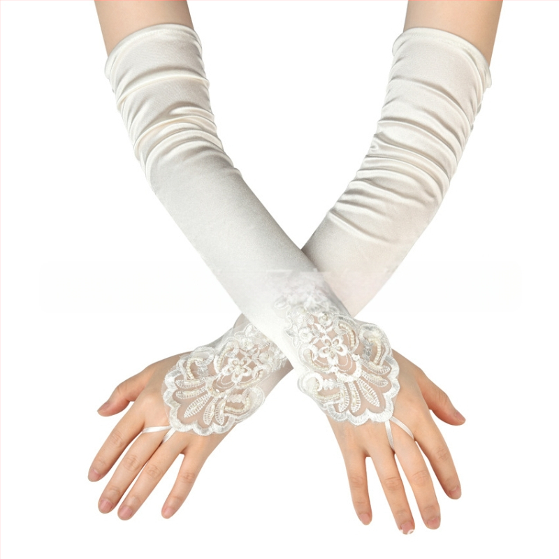 Ръкавици за маскараден бал от 1920 г., жени, черно-червено-бели, ръкавици за сватбена рокля, шапки, колокационни ръкавици