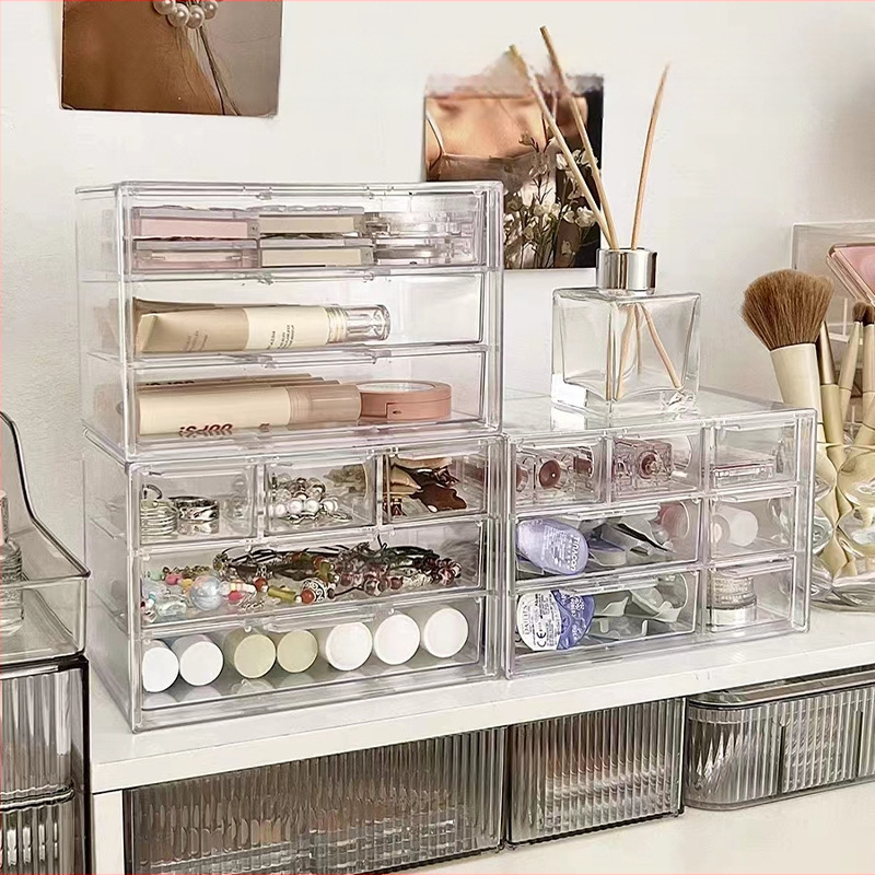 Skaidri 357 rūmų dulkėms atspari stalčių tipo laikymo dėžė kanceliarinėms prekėms papuošalams „Seven Palace“ kosmetikos laikymo lentynėlė