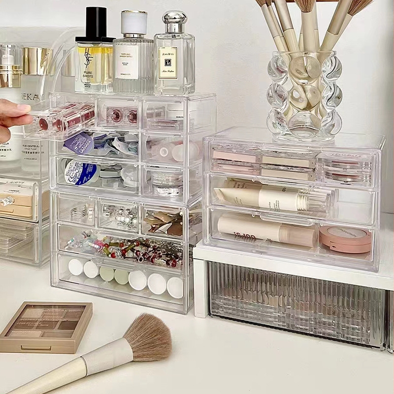 Skaidri 357 rūmų dulkėms atspari stalčių tipo laikymo dėžė kanceliarinėms prekėms papuošalams „Seven Palace“ kosmetikos laikymo lentynėlė