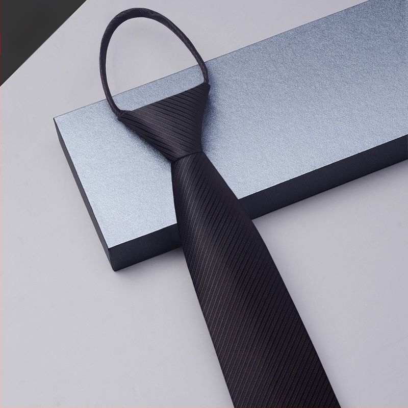 Sõlmedeta lipsuga meeste kleit lukuga meeste ärikleit pulmadeks peigmehe ülikond must sinine laisk ja kergesti tõmmatav