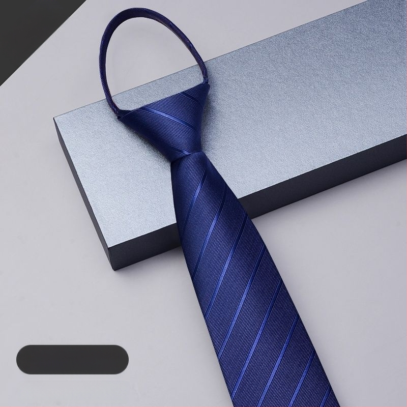 Sõlmedeta lipsuga meeste kleit lukuga meeste ärikleit pulmadeks peigmehe ülikond must sinine laisk ja kergesti tõmmatav