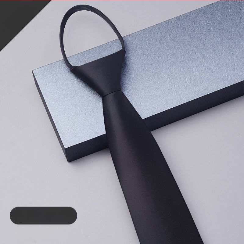 Sõlmedeta lipsuga meeste kleit lukuga meeste ärikleit pulmadeks peigmehe ülikond must sinine laisk ja kergesti tõmmatav