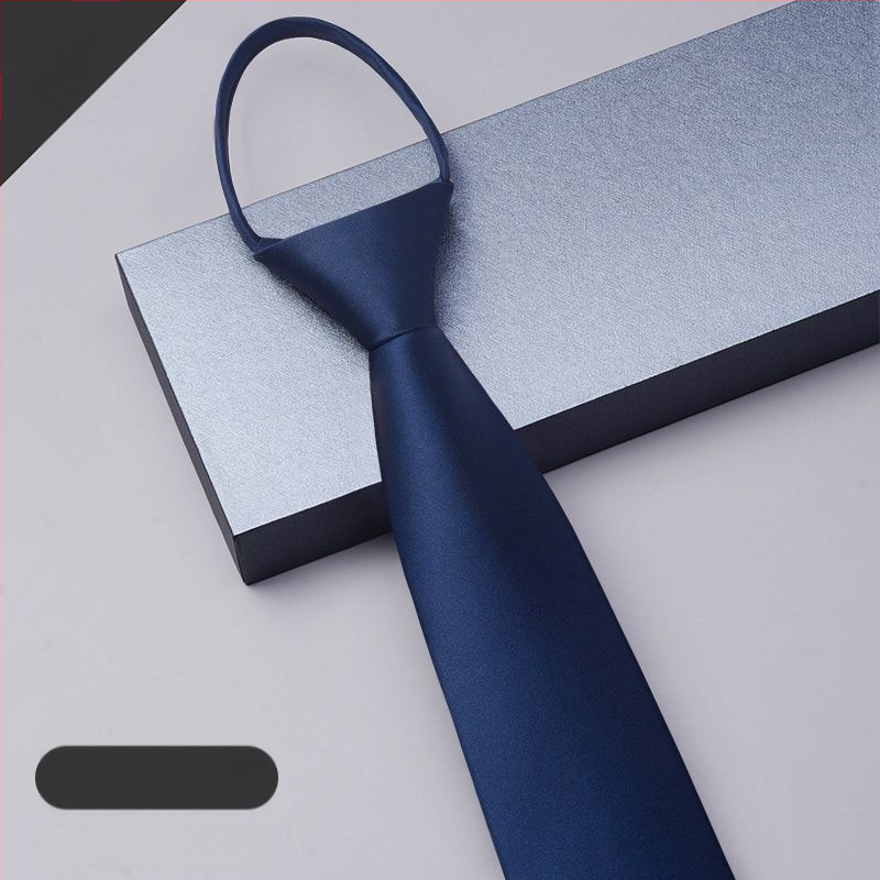 Sõlmedeta lipsuga meeste kleit lukuga meeste ärikleit pulmadeks peigmehe ülikond must sinine laisk ja kergesti tõmmatav