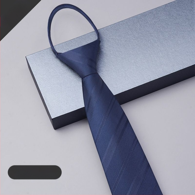 Sõlmedeta lipsuga meeste kleit lukuga meeste ärikleit pulmadeks peigmehe ülikond must sinine laisk ja kergesti tõmmatav