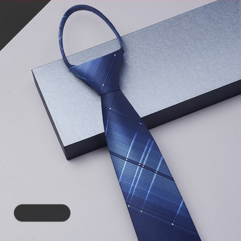 Sõlmedeta lipsuga meeste kleit lukuga meeste ärikleit pulmadeks peigmehe ülikond must sinine laisk ja kergesti tõmmatav