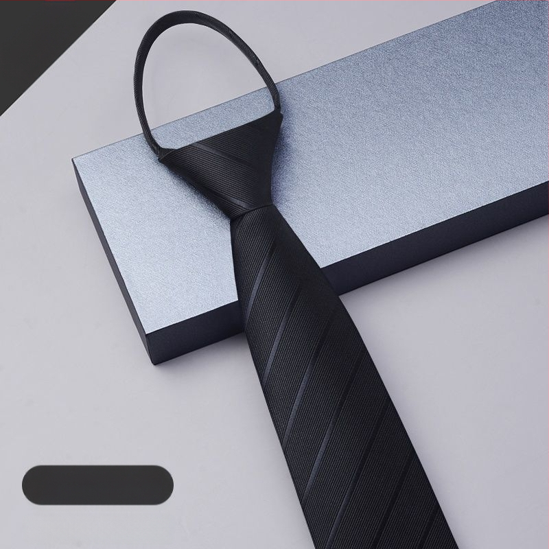 Sõlmedeta lipsuga meeste kleit lukuga meeste ärikleit pulmadeks peigmehe ülikond must sinine laisk ja kergesti tõmmatav