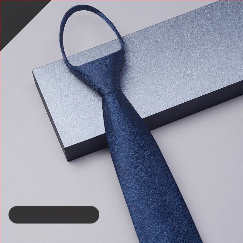 Sõlmedeta lipsuga meeste kleit lukuga meeste ärikleit pulmadeks peigmehe ülikond must sinine laisk ja kergesti tõmmatav