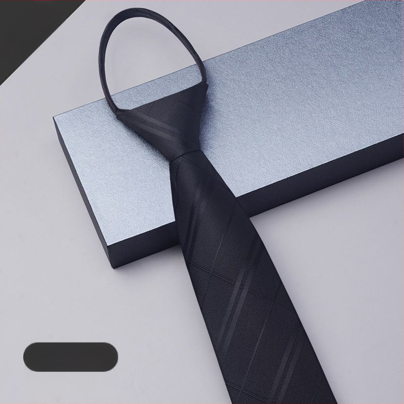 Sõlmedeta lipsuga meeste kleit lukuga meeste ärikleit pulmadeks peigmehe ülikond must sinine laisk ja kergesti tõmmatav