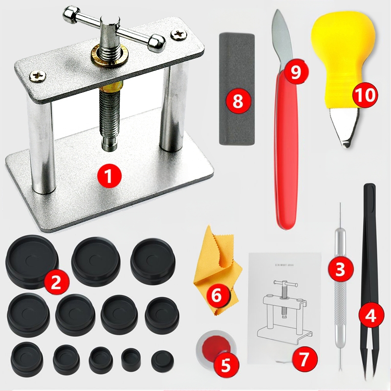 Kodumajapidamises kasutatavate kellade korkimismasinate kellade remonditööriistade aku vahetamine, elektrooniline kvartskellade korkimismasin, korkimis- ja korkimiskellade ülikond