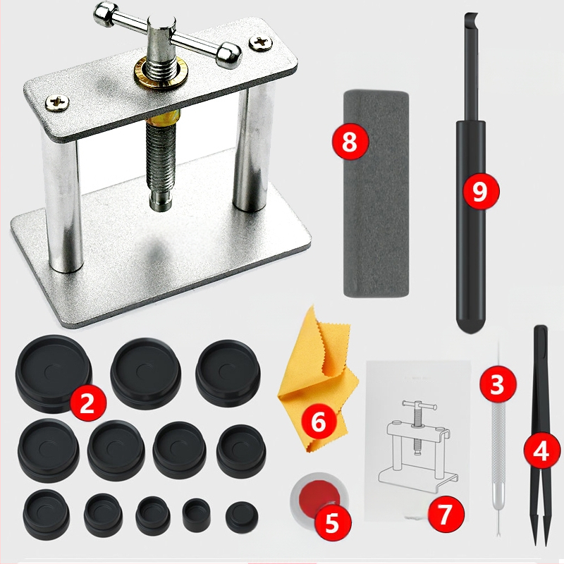 Kodumajapidamises kasutatavate kellade korkimismasinate kellade remonditööriistade aku vahetamine, elektrooniline kvartskellade korkimismasin, korkimis- ja korkimiskellade ülikond