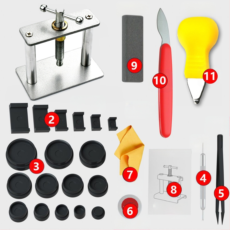 Kodumajapidamises kasutatavate kellade korkimismasinate kellade remonditööriistade aku vahetamine, elektrooniline kvartskellade korkimismasin, korkimis- ja korkimiskellade ülikond